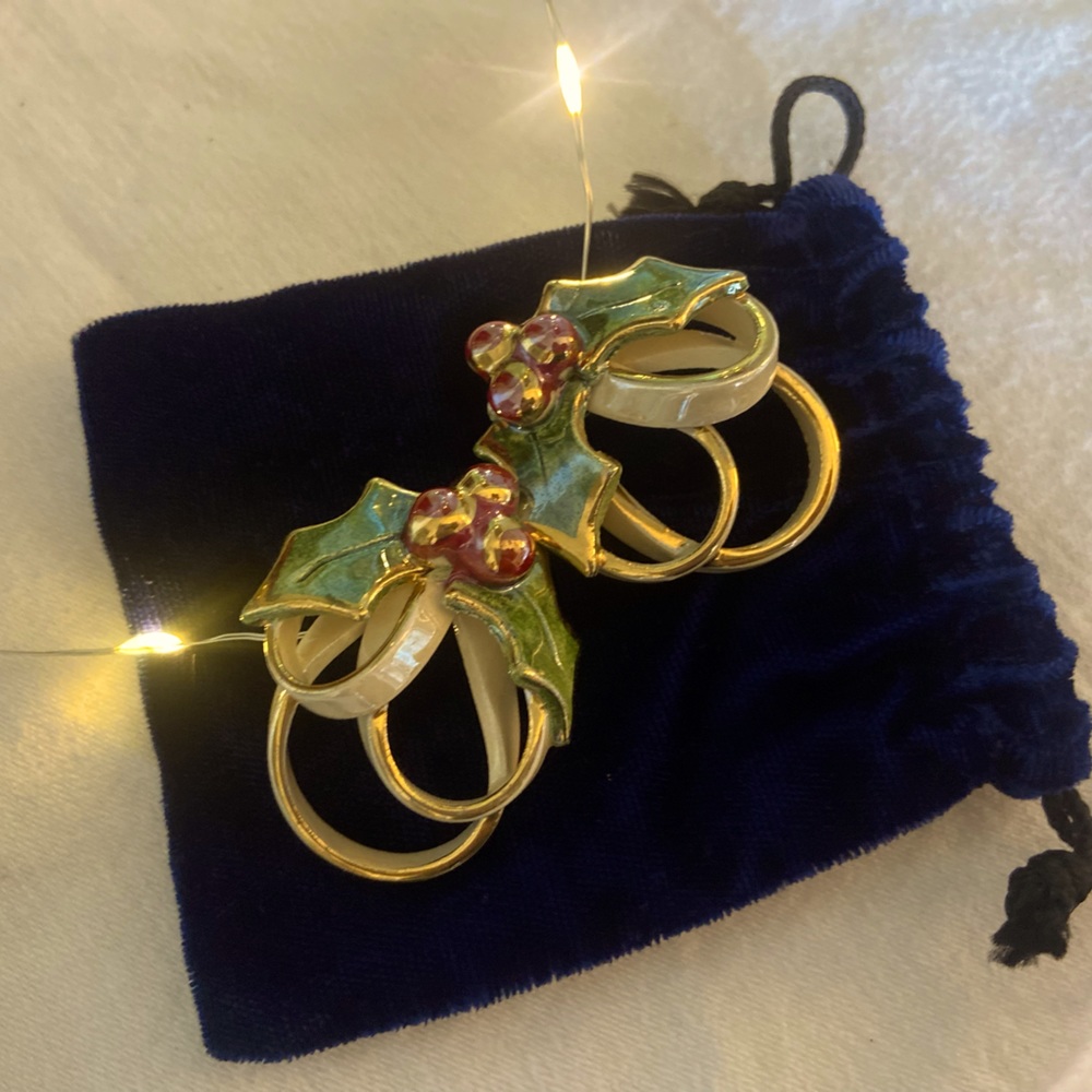 Beautiful Antique Porcelain Holiday Earings!
